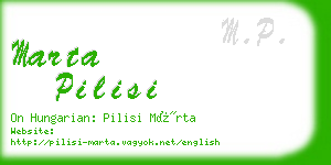 marta pilisi business card